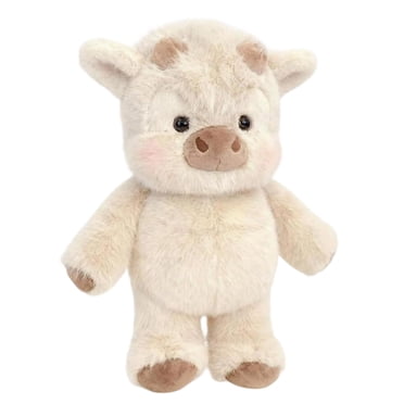 Amzcrzy Plush Toy Adorable and Furry Highlands Cattle Soft Toy Adorable Highlands Cow Plushs Toy Soft Stuffed Animals Running Cow Plushs for Stress Relief Emotional Home Decor Room Decor