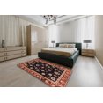 thumbnail image 4 of Ahgly Company Indoor Round Abstract Rust Pink Oriental Area Rugs, 3' Round, 4 of 6