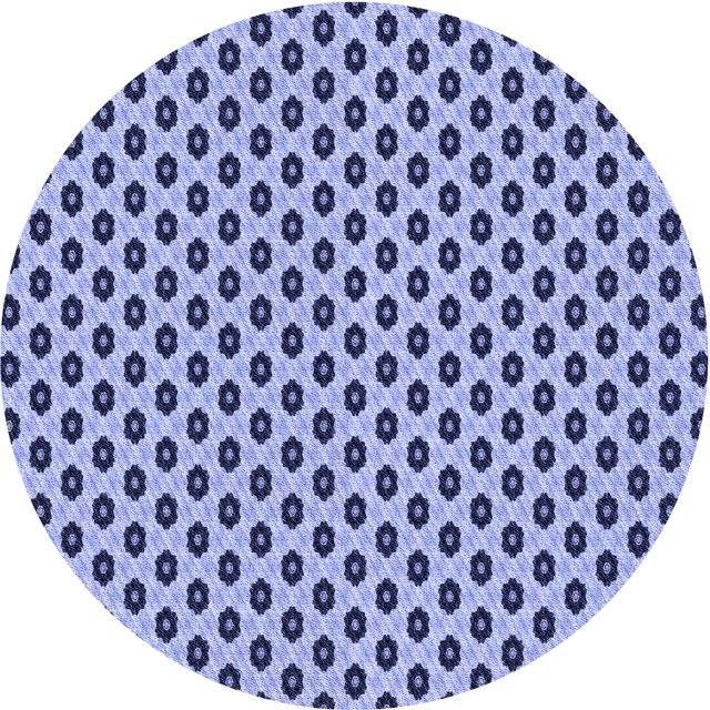 Ahgly Tapis Rond Lavable en Machine Intérieur Transitionnel Violet Pervenche Profond, 3 Pieds Rond