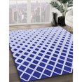 thumbnail image 3 of Ahgly Tapis d'Intérieur Lavable en Machine Carré Lavande Bleu, 7 Pieds Carré, 3 of 7