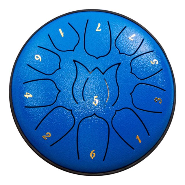LOVEVER Tambour à Main 6 Pouces 11 Tons pour Enfants et Adultes Portable et Léger en Acier au Carbone avec Rythmes Uniques pour Expression Musicale Créative Adapté pour Jeu Solo