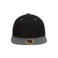 thumbnail image 2 of Top Headwear Flat Bill Adjustable Snapback Cap - Black/Grey, 2 of 2