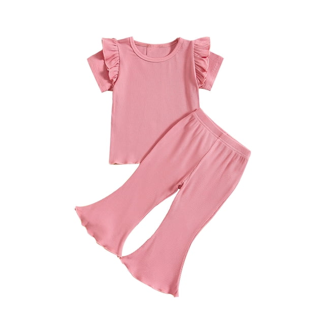 Birdeem Chemises pour Filles Mode Filles Manches Courtes Décontractées Col Rond Boutons Ensembles de Shorts Unis