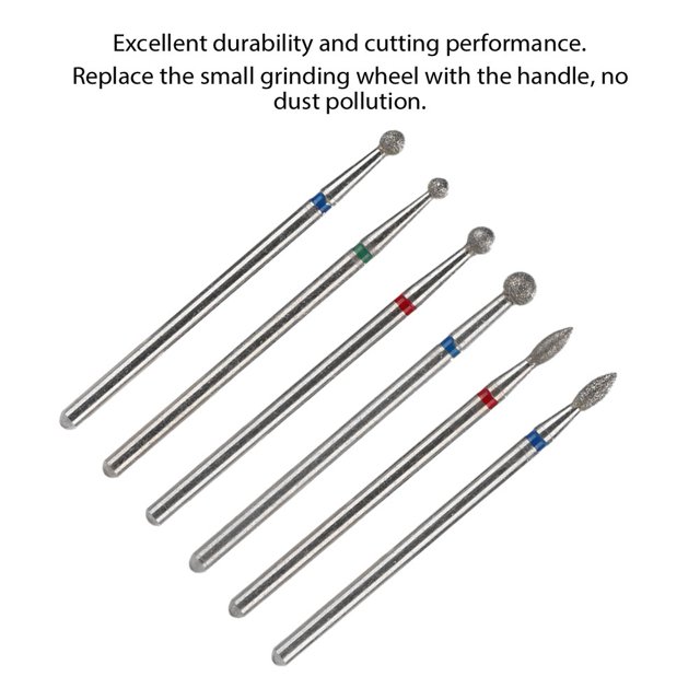 Ensemble de Perceuses à Ongles, 6 Pcs Outils de Manucure Électrique pour Ongles