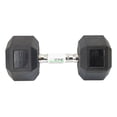 thumbnail image 1 of GoZone Rubber-Coated Hex Dumbbell – Black/Chrome, 1 of 4