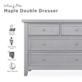 thumbnail image 2 of Dream On Me Maple Double Dresser I Kids Bedroom Dresser I Four Drawers Dresser I Farmhouse Modern, Model #598-WWHITE, 598-WGREY, 598-W, 598-OAKGY, 598BR-PG, 2 of 6