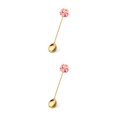 thumbnail image 4 of Transemion 1/2/3/5 Cartoon Adorable Restaurant Hotel Tableware Portable Washable Stainless Steel Stirring Mixing Dinnerware Cake Flatware Candy Spoon Brown 2PCS, 4 of 6