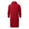 thumbnail image 5 of FVWITLYH Robe Cocktail pour Femmes, Robe de Soirée Élégante, Mode, Robe de Fête Festive avec Fente, Détail Noué, Robe Moulante, Col Châle Plissé, Rouge, TTG, 5 of 5