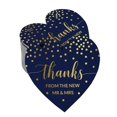 thumbnail image 1 of Inkdotpot Real Gold Foil Thanks From The New Wedding Tags Favor Hang Paper Tags 50 Pieces, 1 of 6