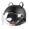 thumbnail image 3 of Open Face Helmet Cute Lightweight Half Face Helmet Accessory Black, 3 of 9