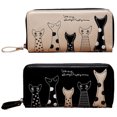 thumbnail image 3 of Ladies wallet cat wallet purse wallet leather gift white, 3 of 3