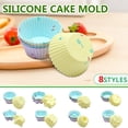 thumbnail image 3 of Silicone Baking Cups Muffin Baking Mould for 20 Pack Silicone Muffin Cup and Small Cake Cup Silicone Muffin Cups for Baking Square Silicone Baking Cups, 3 of 5
