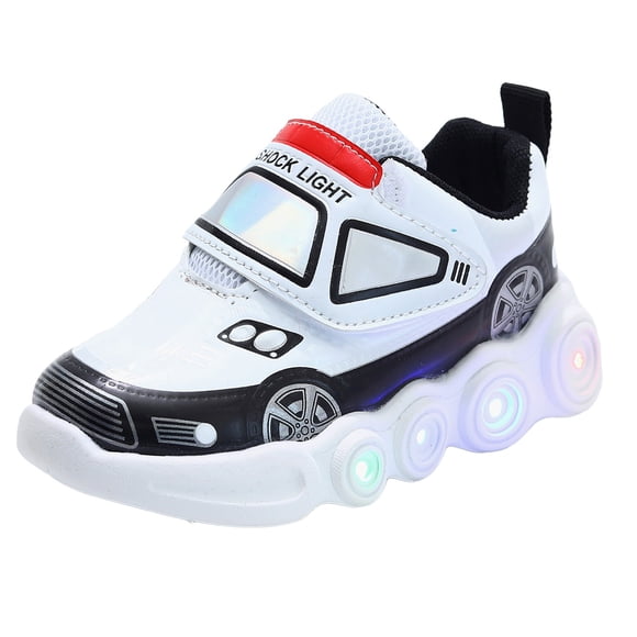 dmqupv Girl Light Up Sneakers LED Light Up Shoes For Girls Toddler Walking Shoes Girls Kids Children Baby Casual Shoes White,Size for US 11