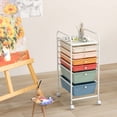 thumbnail image 2 of Costway 6 Drawer Rolling Storage Cart Scrapbook Paper Office Organizer Macaron, 2 of 10