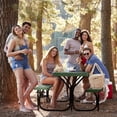 thumbnail image 3 of Costway Picnic Table Bench Set Outdoor Camping Backyard Garden Patio Party All Weather, 3 of 10