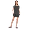 thumbnail image 2 of Inkmeso Solid 2 Pc Nightwear Set For Women Raglan Sleeves Button-Down Top & Shorts Sleepwear-61, 2 of 7