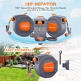thumbnail image 3 of AKDSteel Wall Mounted Water Hose Reel – Automatic Rewind, 180° Swivel Bracket, Any Length Lock, Includes 9-Function Sprayer Nozzle for Outdoor Use, 3 of 9
