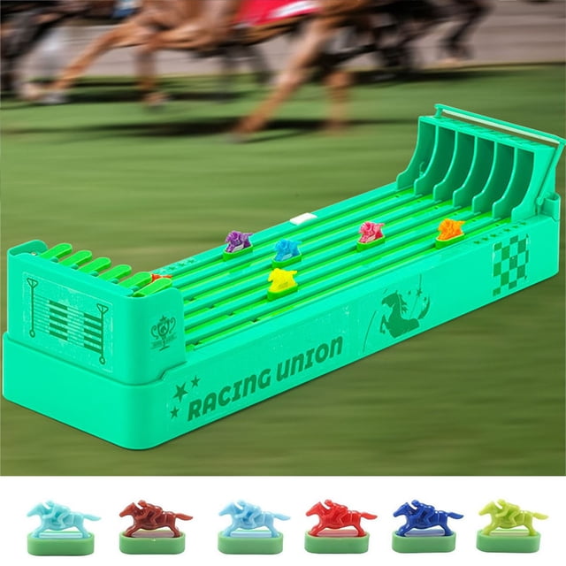 UsRHHA Interactive Horse Racing Table Game With 6 Horses and Chessboard, Family Board Games for Kids Party Night and Childrens Day Entertainment, Tabletop Racing Games Toy Set