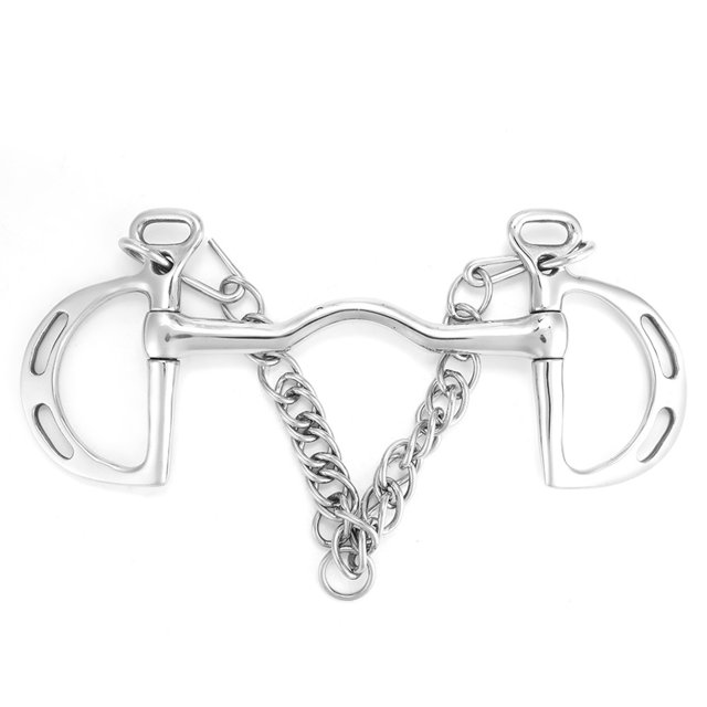 Bouche de Cheval en Acier Inoxydable, Mors de Bouche de Cheval Durable Argenté, Cheval Sûr pour une Utilisation de Longue Durée
