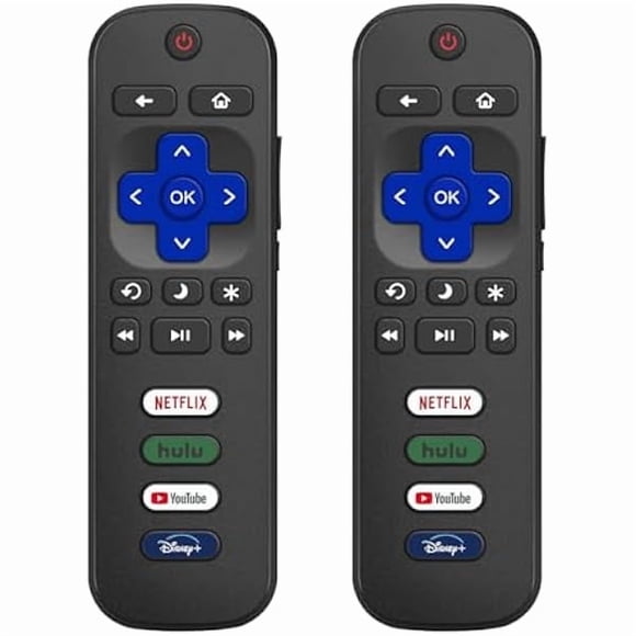 xixishop (Pack of 2) Replacement for Roku TV Remote Control, Compatible with TCL Roku/Hisense Roku/Onn Roku/Roku Built-in Smart TVs. (Not Compatible with Roku Sticks or Box). 1 Year Warranty.