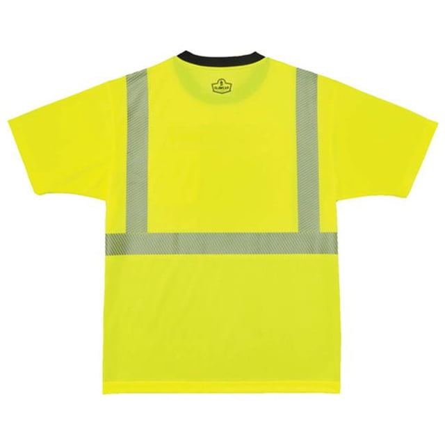 T-Shirt Performance Noir Classe 2 avec Fond, Lime - Extra Large