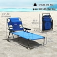 thumbnail image 3 of Outsunny Folding Lounge Chair w/ Reclining Back, Tanning Chair, Dark Blue, 3 of 10