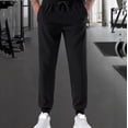 thumbnail image 2 of Dagugfen Pantalon Homme Taille Élastique Jambe Fuselée Ajusté Été Léger Décontracté Course Athlétique, 2 of 5