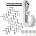 thumbnail image 1 of TIMIFIS 20 PCS Outdoor Hooks For Outdoor String Lights, With Storage Box,Screw Hooks For Hanging Plants/Wind Chime/Basket, Securely Buckle Design, Windproof (Black/S-il -, 1 of 1