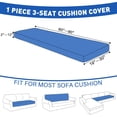 thumbnail image 3 of Pieces Couch Cushion Covers for Sectional Sofa Seat Slipcover Stretch Sectional Couch Cover for L Shape Left/Right Chaise with Elastic Bottom ( Seater + Chaise Light ), 3 of 7