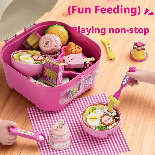 Pcs Feeding & Cooking Play Food Set, Interactive Pudding Feeding