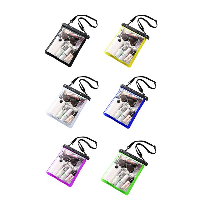 Waterproof Shoulder Bag Swimming Surfing Beach Water Playing Phone Transparent Toiletry Pouch