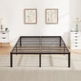 thumbnail image 1 of VECELO 16' Queen Size Metal Platform Bed Frame, Black, Queen, 1 of 8