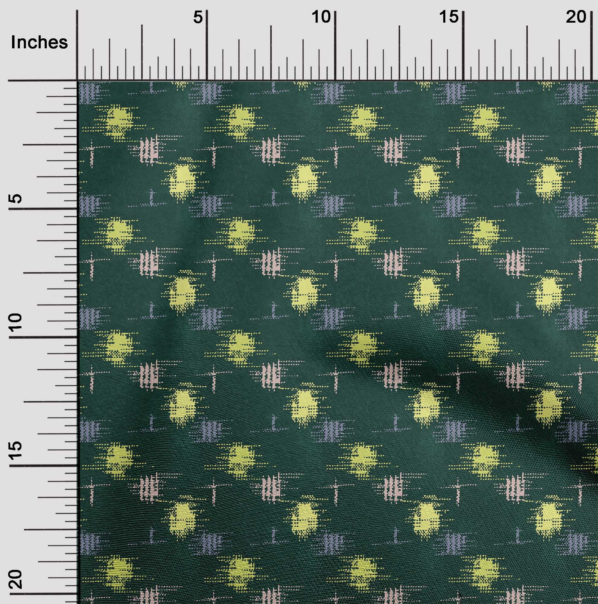 oneOone Viscose Jersey Fabric Ikat Style Kasuri Printed Craft Fabric BTY 60 Inch Wide
