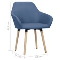 thumbnail image 4 of vidaXL Dining Chairs 2 pcs Blue Fabric, 4 of 4