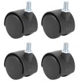 thumbnail image 3 of Cergrey 4 Pcs Roulettes 1.5 Po Rotatives à 360 Degrés Universelles en Plastique pour Chaise d'Armoire, Roulette Silencieuse, 3 of 8