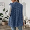 thumbnail image 4 of HAiming Gilet en Molleton d'Hiver pour Femmes, Col Ras du Cou, Sans Manches, Ouvert à l'Avant, Cardigan, Veste Duveteuse et Chaude avec Poche, 4 of 8