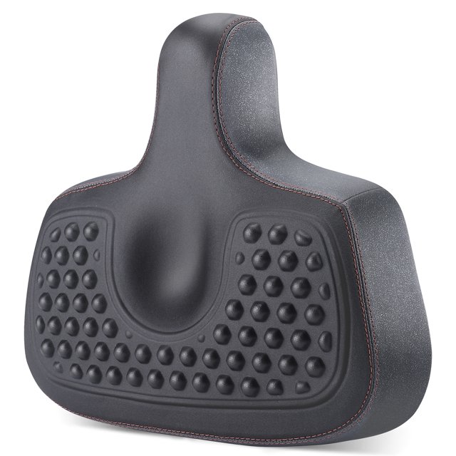 WEST BIKING Wide Comfort Bike Seat with Shock Absorption for Electric Bicycles - Durable PU+Plastic Design, Easy Installation, Non-Slip, Long-Ride Comfort, Black