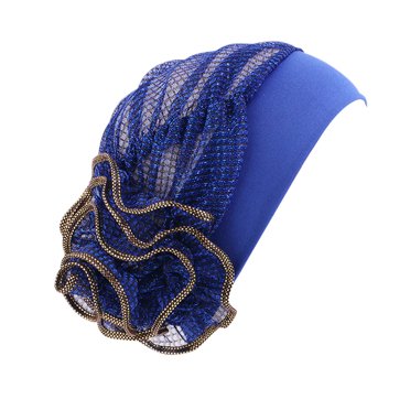 WTXUE Bandeaux pour Femmes, Foulard de Tête pour Femmes Chapeau Casquette Foulard pour Cheveux Turban Bandeau Turban Chapeaux Couvre-Chef, Turban, Bandeaux pour Femmes, Bleu