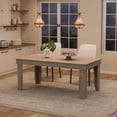 thumbnail image 2 of 63" Rectangular Dining Table with Scratch-Resistant Laminate Top, Sturdy Kitchen Table for 6 with Adjustable Leveling Feet, Easy Assembly，Chair not included, 2 of 11