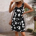 thumbnail image 2 of Pisexur Robe d'Été pour Femme, Plage, Décontractée, Sans Manches, Midi, Imprimé Floral, Débardeur, Ample, Robe Soleil avec Poche, P-2TG, 2 of 6
