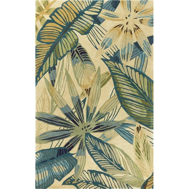 HomeRoots 353015 2 ft. 6 in. x 10 ft. Runner Wool Ivory & Teal Area Rug