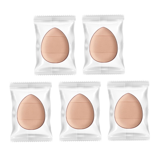 HILABEE 5 Pieces Finger Wet Dry Soft Powder Puff Blending Sponge Makeup Sponge for Normal Skin
