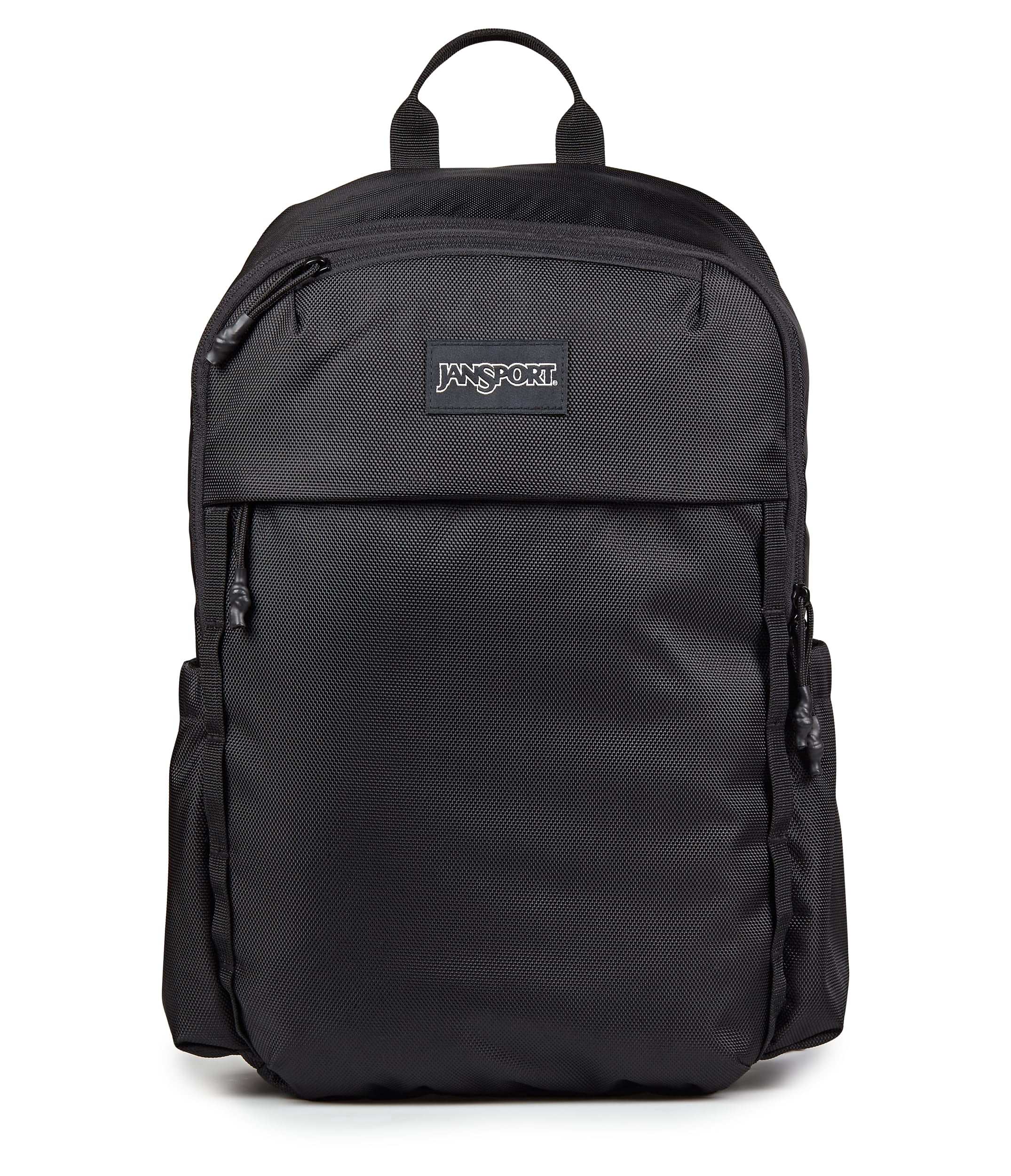 JanSport Venture Daypack &ndash; Travel Pack With Large Main Compartment, Padded Laptop Sleeve, Dual Water Bottle Pockets, and Attachment Buckles, Bl