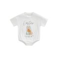 thumbnail image 1 of Faithtur Combinaison de Pâques pour Bébé, Imprimé Lettre Rabbit Dessin Animé Manches Courtes Col Rond pour Garçons Filles, 0-18 Mois, 1 of 9