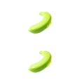 thumbnail image 3 of Shengyu Banana Storage Box Lovely Anti-extrusion Multifunctional Case Holder Takeaway Anti-squeezing Fresh-keeping Protector Green 2Set, 3 of 6