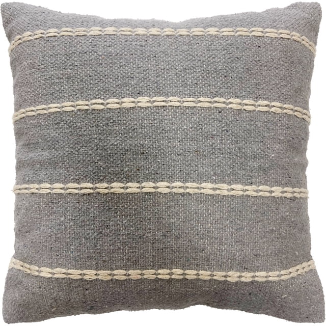 Mainstays Decorative Cushion Cover - Aspen Grey, Textured Accent Pillow