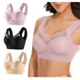thumbnail image 1 of Timegard Womens 3pc Wireless Bra Mesh Back Smoothing Full Coverage High Support Comfort Thin Bralette, 1 of 6