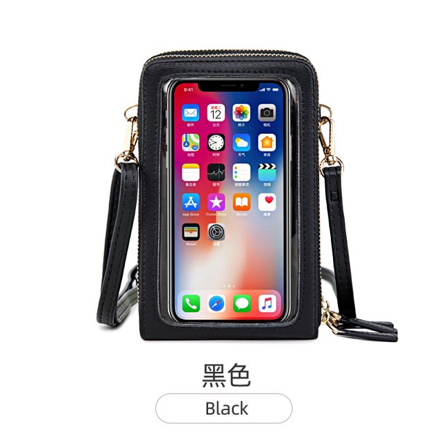 DAMAIE Women Touch Screen Wristlet Handbag, RFID Protection Small Wallet Purse Crossbody Phone Bag