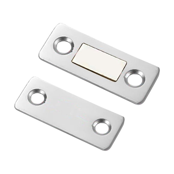 Capuchons Minces Invisibles Magnétiques pour Portes d'Armoires, Tiroirs et Garde-Robes, Conception Ultra Mince de 4 mm avec Ruban Adhésif et Vis Incluses pour une Fermeture Sécurisée