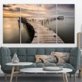 thumbnail image 1 of Carrasqueira Old Wooden Pier - Seashore Photo Canvas Art Print, 1 of 3